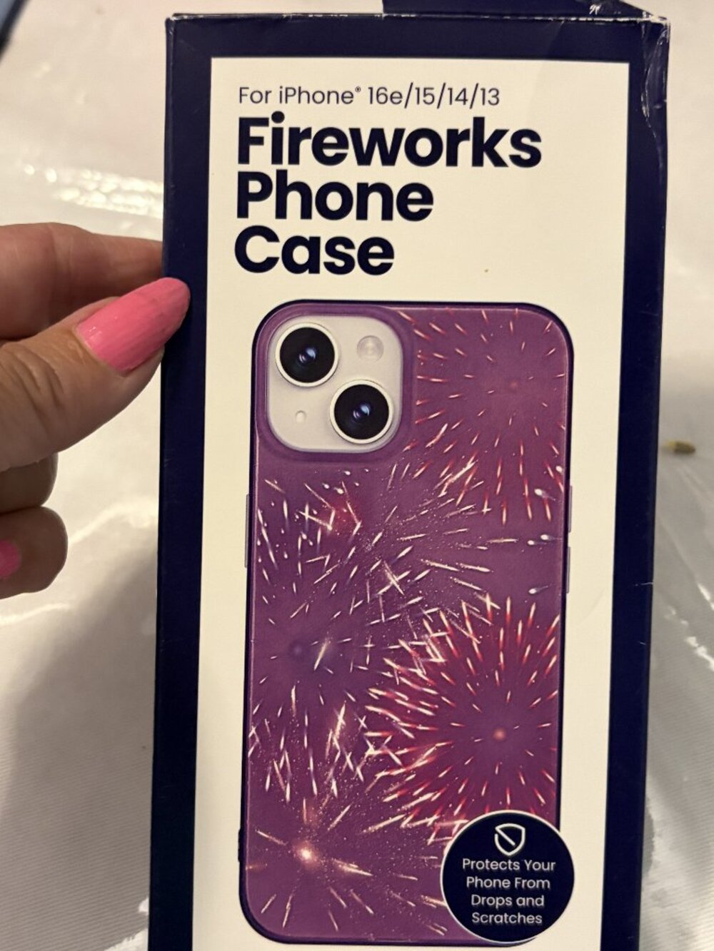 New in open box Silicone Fireworks Phone Case for Ipone 16e / 15 / 14 / 13